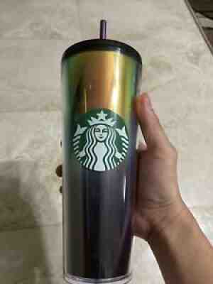 New Starbucks Iridescent 2020 Oil Slick Venti Cup Tumbler Gold Purple Oil Slick - Sold on eBay Jul 27, 2021 for $25.00