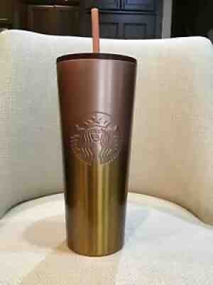 NEW Starbucks 2020 fall rose gold pink ombre stainless steel 24oz tumbler!! - Sold on eBay Jul 19, 2021 for $39.99