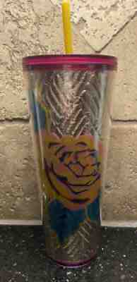 2 Starbucks Fall 2020 Gold w/ Quilted Rose Venti Tumbler Cups Floral Pink New - Sold on eBay Aug 31, 2021 for $28.98