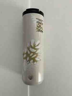 Starbucks Holiday 2020 Insulated Tumbler Stainless Ivory Gold PineCones 16oz NWT - Sold on eBay Jul 28, 2021 for $22.99