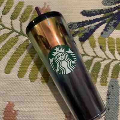 New Starbucks Iridescent 2020 Christmas Venti Cup Tumbler Gold Purple Oilslick - Sold on eBay Jul 27, 2021 for $32.00