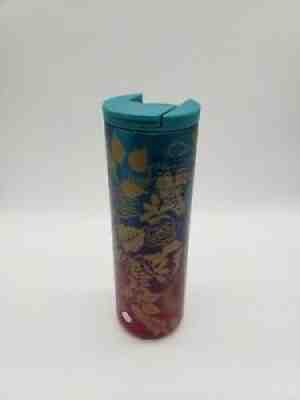 Starbucks Gradient Ombre Teal and Gold print Stainless Steel Tumbler 16oz 2020 - Sold on eBay Jun 23, 2021 for $26.87