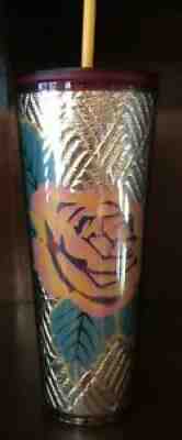 Starbucks Fall 2020 Gold Quilted Foil Rose 24oz Tumbler - Sold on eBay Aug 22, 2021 for $35.00