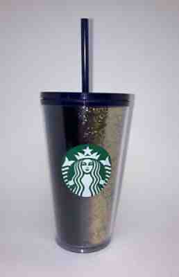Starbucks 2020 Black Purple Gold Glitter Grande 16 oz. Travel Tumbler Straw New - Sold on eBay Aug 30, 2021 for $11.99