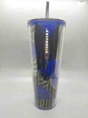 Starbucks Fall 2020 Cobalt Blue & Gold Rose 24 Oz Venti Cold Cup Tumbler NEW - Sold on eBay Jun 30, 2021 for $26.99