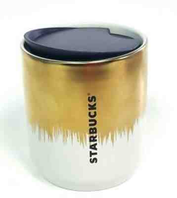 Starbucks Holiday 2020 Gold White Ceramic Cup Mug 8 oz - Sold on eBay Jul 24, 2021 for $16.95