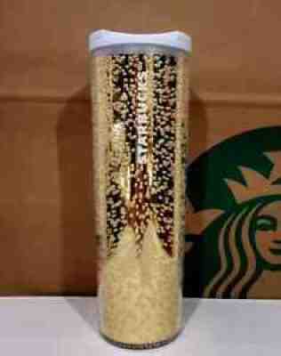 Starbucks Mexico 2020 Winter Release Gold Bubbles Tumbler 16 oz - Sold on eBay Aug 21, 2021 for $23.95
