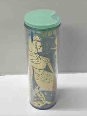 Starbucks 2020 Gold Mermaid Siren Clear Acrylic Tumbler 16 oz - Sold on eBay Aug 22, 2021 for $11.19