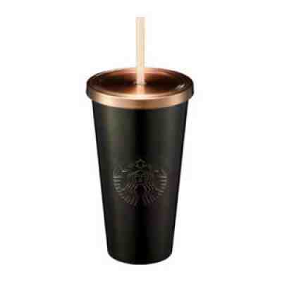 Starbucks Korea 2020 SS Black & Gold Cold Cup 591ml - Sold on eBay Jul 05, 2021 for $69.99