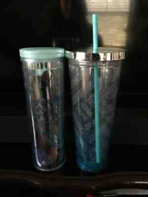 New Starbucks 2020 Gold Mermaid Siren 16oz & Preowned Tall 24oz Tumbler w/straw - Sold on eBay Jun 22, 2021 for $30.00