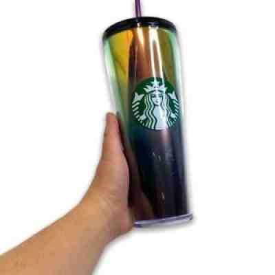 New Starbucks Iridescent 2020 Christmas Venti Cup Tumbler Gold Purple Oil Slick - Sold on eBay Jul 05, 2021 for $34.93