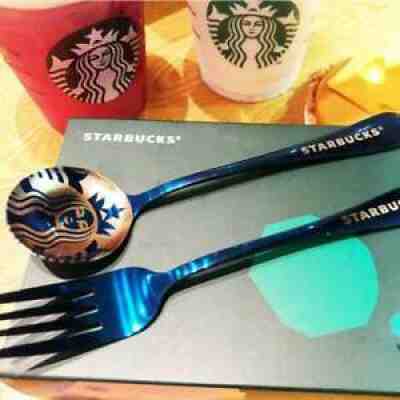2020 New Starbucks Spoon Coffee Spoon With Fork Dessert Cup Spoon Multi-colors - Sold on eBay Jun 24, 2021 for $13.99