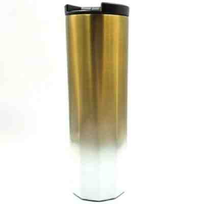 Starbucks 2020 Holiday Gold to White Ombre 16oz Vacuum Insulated Tumbler - Sold on eBay Jul 10, 2021 for $22.99