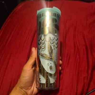 NEW Starbucks 2020 Gold Mint Green Mermaid Siren Clear Cold Cup Tumbler 16oz - Sold on eBay Aug 22, 2021 for $10.00