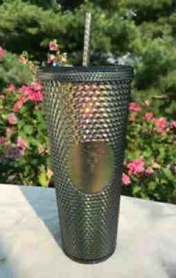 Starbucks NEW 2020 Black Gold Studded Diamond Tumbler 24oz - Sold on eBay Aug 06, 2021 for $40.00