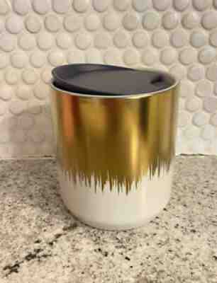 NEW 2020 Christmas Holiday Starbucks Gold / White Ceramic 8 oz Tumbler RARE - Sold on eBay Jul 05, 2021 for $19.99