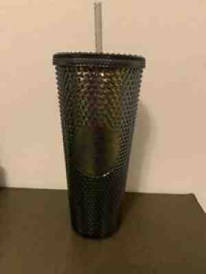 RARE Starbucks Black & Gold Studded Iridescent Tumbler Fall 2020. 24oz - Sold on eBay Aug 26, 2021 for $55.00