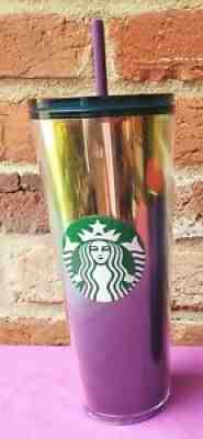 BRAND NEW WITH TAG! Starbucks 2020 Oil Slick Purple Gold Venti Tumbler 3 Tone - Sold on eBay Aug 08, 2021 for $25.00