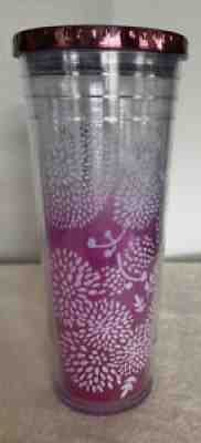 2012 Starbucks Pink Dandelion Blossom Floral Acrylic Tumbler Cold Cup 24 oz - Sold on eBay Jun 18, 2021 for $19.99