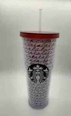 2016 Original Starbucks Venti 24oz Falalala Christmas Holidays Cup Tumbler - Sold on eBay Jun 28, 2021 for $15.00
