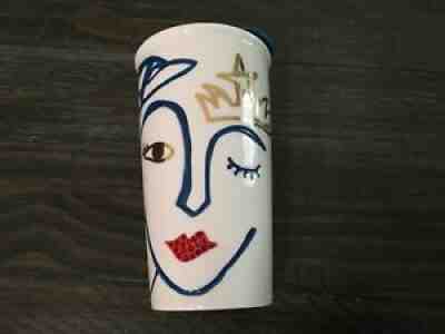 2016 Starbucks Tumbler/Blue Lid Siren Face, Crystal Lips 10oz. - Sold on eBay Jul 17, 2021 for $21.95