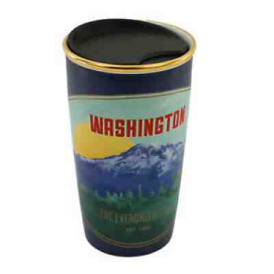 NWT NEW Starbucks 2016 Washington Evergreen State Ceramic Travel Tumbler 12 oz - Sold on eBay Sep 06, 2021 for $20.50