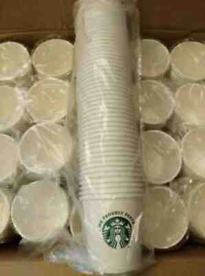 Lot of 1000 Starbucks Paper Coffee Cups 4oz Espresso Sample Size Cups