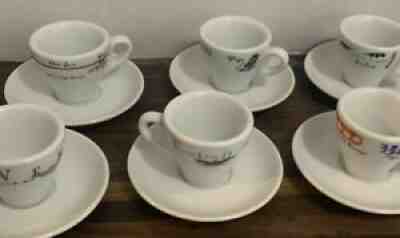Set of 6 STARBUCKS D Reinhart Espresso Cups & Saucers IPA Italy, Demitasse - Sold on eBay Aug 04, 2021 for $20.00