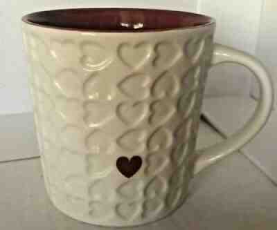Starbucks Coffee 2007 Valentine's Day White Embossed Mug Single Red Heart 16 oz - Sold on eBay Aug 08, 2021 for $18.99