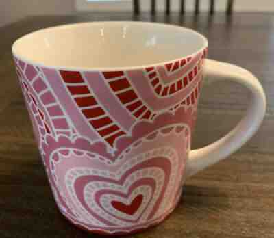 STARBUCKS 2005 Valentine's Paper & Lace Pink Hearts Ceramic Mug Coffee Cup 16oz - Sold on eBay Jul 17, 2021 for $15.00