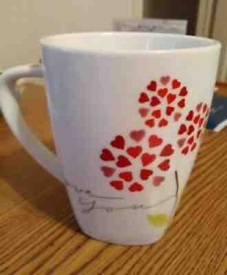 STARBUCKS 2007 I Love You Coffee Cup Mug Hearts Flowers Valentine's 12 oz. - Sold on eBay Aug 23, 2021 for $7.00