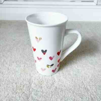 Starbucks 16 oz Ivory Ceramic Heart Graphic Tall Coffee Tea Mug - Sold on eBay Jul 01, 2021 for $12.34