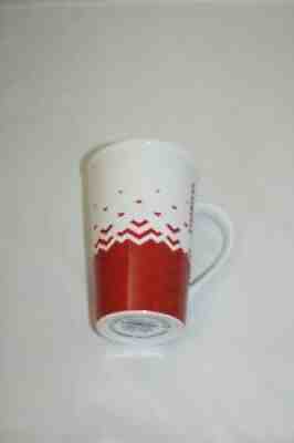 Starbucks Chevron & Hearts Tall Red & White Mug 22 fl oz with Handle ~ NWOT - Sold on eBay Aug 10, 2021 for $19.77