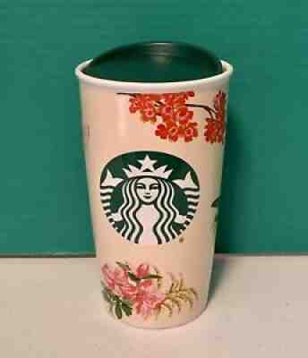 EUC! STARBUCKS BAN.DO ROSE CERAMIC TRAVEL TUMBLER 12 OZ. w LID 2018 BANDO ROSES - Sold on eBay Aug 09, 2021 for $10.50