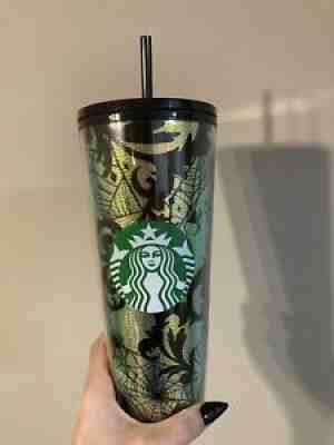 Starbucks Halloween Green and Black Foil Tumbler - Sold on eBay Sep 14, 2021 for $44.00