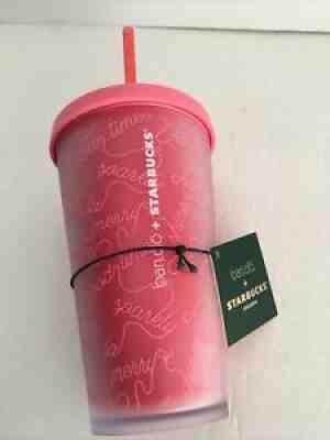 Starbucks BANDO 2018 PINK 16OZ Cold Cup Tumbler CHEERS Fa La La RARE L.ED. NEW - Sold on eBay Jul 05, 2021 for $14.99