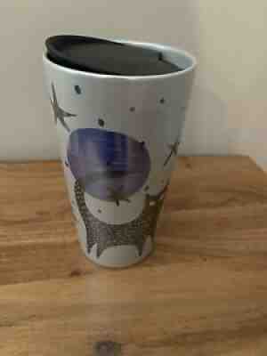 NEW STARBUCKS HALLOWEEN 2020 - ceramic cat tumbler stars moon black purple 12oz - Sold on eBay Aug 15, 2021 for $29.95