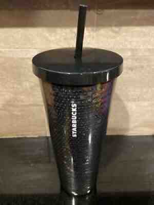 2021 Starbucks China Black Glitter Studded 24oz Tumbler Straw Cup - Sold on eBay Sep 10, 2021 for $25.00