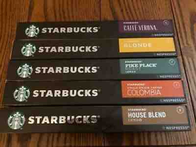 Starbucks Nespresso Capsules, 5 Varieties, 50 Total, New in Boxes - Sold on eBay Sep 13, 2021 for $8.50
