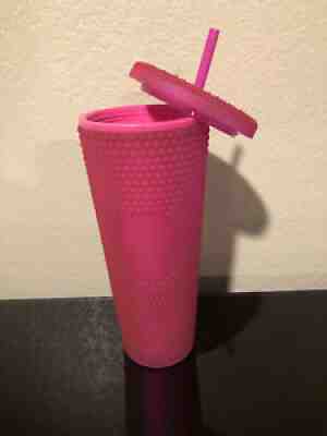 NEW 2021 Starbucks 24 oz Fall Studded Tumbler Matte Hot Pink Venti - Sold on eBay Sep 02, 2021 for $38.00