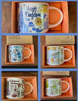 NEW DISNEY STARBUCKS 5 MUG SET MAGIC & ANIMAL KINGDOM EPCOT HOLLYWOOD STUDIOS - Sold on eBay Sep 06, 2021 for $130.00