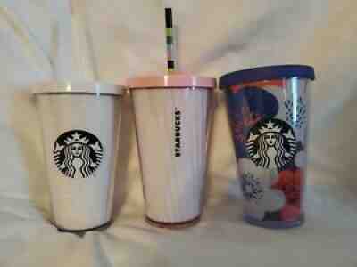 Starbucks Tumblers Lot of 3 Cold 16ounces - Sold on eBay Jun 30, 2021 for $13.99