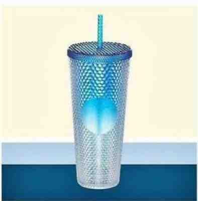 Starbucks Korea 2021 Summer 3 MD Shine Blue Bling Stud Cold Cup 710 ml / 24oz - Sold on eBay Jul 23, 2021 for $67.00