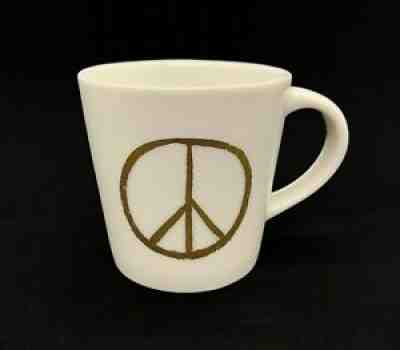 2015 STARBUCKS Mini Demitasse / Espresso 3 oz. Gold PEACE SIGN Mug - Sold on eBay Sep 03, 2021 for $6.99