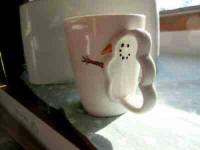 Starbucks Barista Winter Melting Snowman, Coffee Mug, Ceramic, Handle, 2003 - Sold on eBay Aug 15, 2021 for $11.00