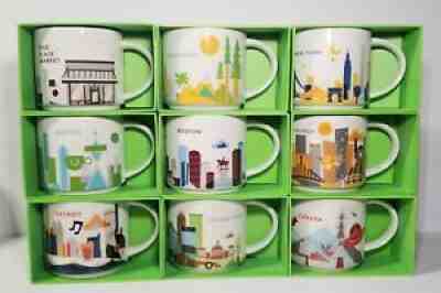 Starbucks "You Are Here" Mugs - Lot Of 9 - Used In Box - Sold on eBay Sep 08, 2021 for $80.00