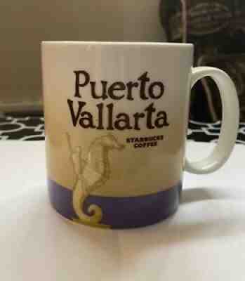 Rare Discontinued 2009 Puerto Vallarta Malecon Seahorse Starbucks Mug Beautiful!