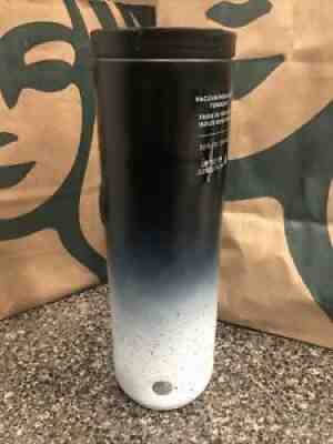 STARBUCKS BLACK GRADIENT SPECKLE STAINLESS STEEL TUMBLER HOT CUP VENTI FALL 2020 - Sold on eBay Aug 17, 2021 for $28.00