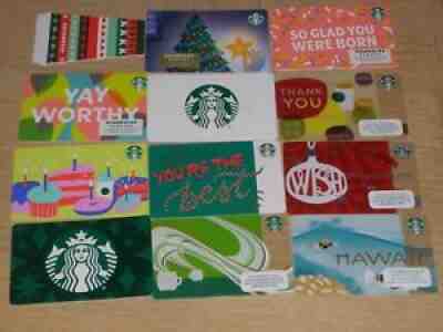 Starbucks U. S. A. 12 different new and used collectible gift cards - Sold on eBay Aug 25, 2021 for $5.99