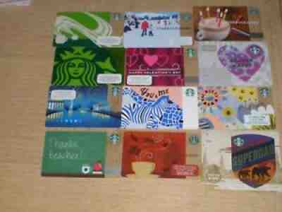 Starbucks U. S. A. 12 different new and used collectible gift cards - Sold on eBay Aug 04, 2021 for $5.99